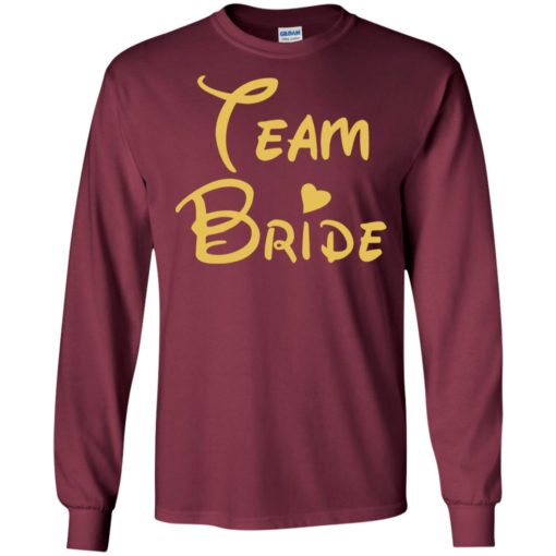 Team bride heart disney style new bridal squad girls party long sleeve