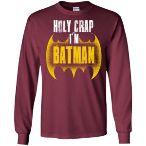 Holy crap i’m batman vintage fans gaming casual style long sleeve