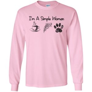I’m a simple woman coffee pizza dogs classic long sleeve