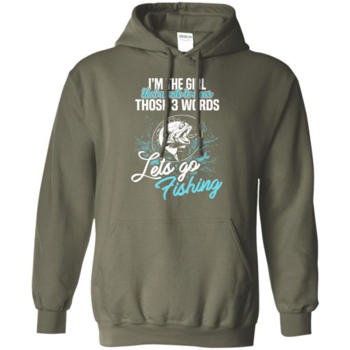 I’m the girl that wants to hear let’s go fishing retro fishing lover hoodie
