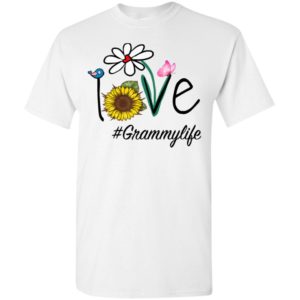 Love grammylife heart floral gift grammy life mothers day gift t-shirt