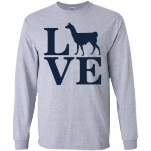 Love llama gift for llama lover alpacas owner long sleeve