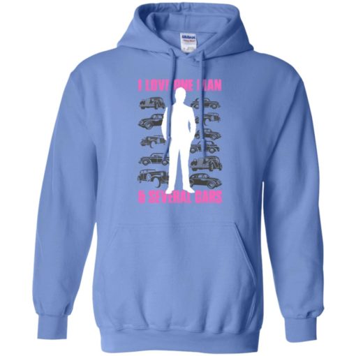 I love one man and several cars funny wife car lover hoodie