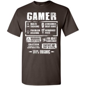 Best gamer multitasking gaming funny label fans t-shirt