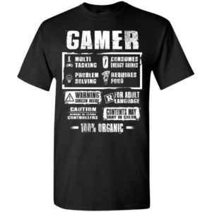 Best gamer multitasking gaming funny label fans t-shirt
