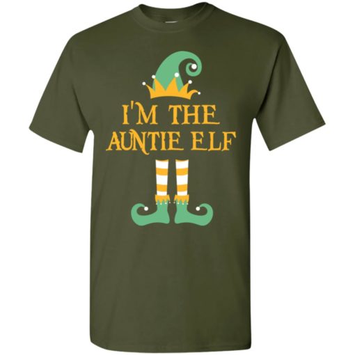 I’m the auntie elf christmas matching gifts family pajamas elves women t-shirt