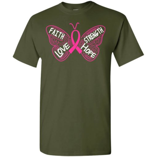 Faith love hope strength 3 cancer awareness gifts t-shirt