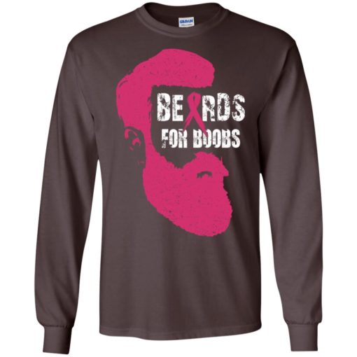 Breast cancer beards for boobs breast cancer awareness gifts long sleeve
