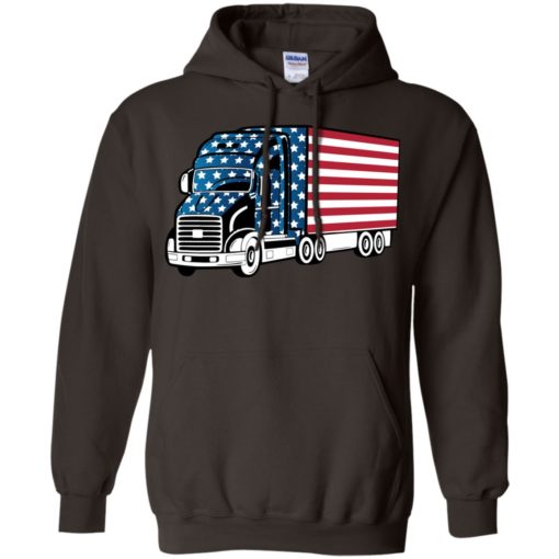 American trucker gift for tow log truck driver patriots hoodie