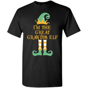 I’m the great grandpa elf christmas matching gifts family pajamas elves t-shirt