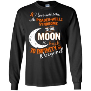 Prader-willi syndrome awareness love moon back to infinity long sleeve