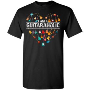 I am a guitaraholic heart shape play guitar lover t-shirt