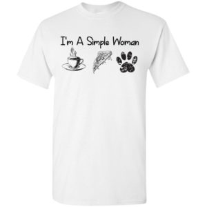 I’m a simple woman coffee pizza dogs classic t-shirt