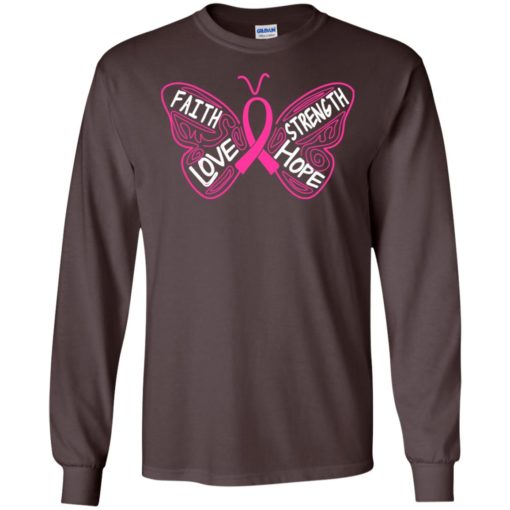 Faith love hope strength 3 cancer awareness gifts long sleeve