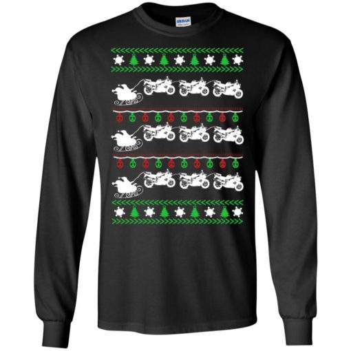 Biker christmas ugly sweater style halloween gift long sleeve