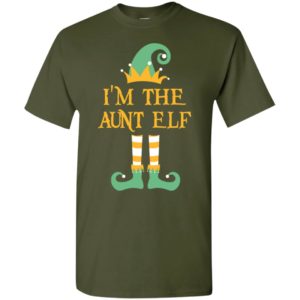 I’m the aunt elf christmas matching gifts family pajamas elves women t-shirt