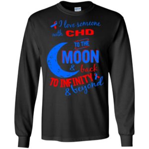 Chd awareness love moon back long sleeve