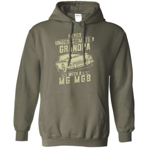 Mg mgb lover gift – never underestimate a grandpa old man with vintage awesome cars hoodie
