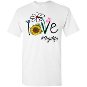 Love gigilife heart floral gift gigi life mothers day gift t-shirt