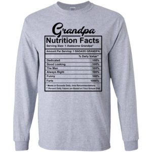 Grandpa nutritional facts long sleeve