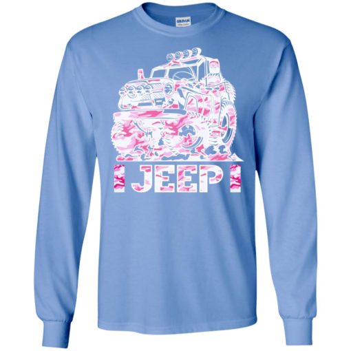 Jeep girl pink gift for women love jeep truck car driver long sleeve