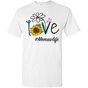 Love memawlife heart floral gift memaw life mothers day gift t-shirt