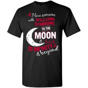 Williams syndrome awareness love moon back t-shirt