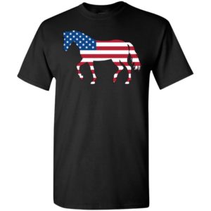 American flag horse art 4th july christmas gift t-shirt
