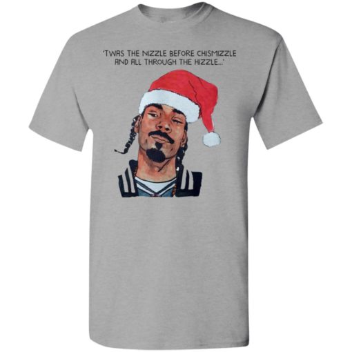 Snoop dogg wears christmas hat t-shirt