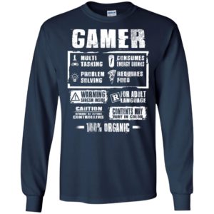 Best gamer multitasking gaming funny label fans long sleeve