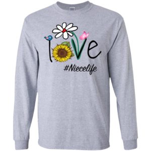 Love niecelife heart floral gift niece life mothers day gift long sleeve