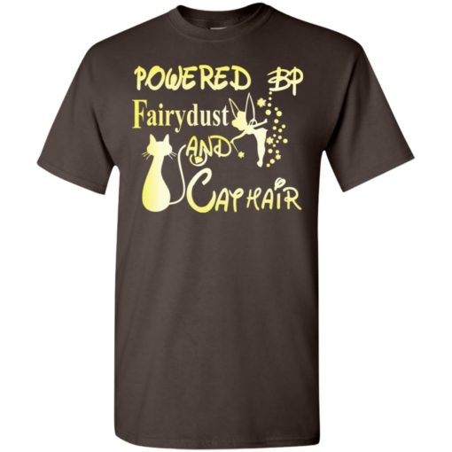 Powered by fairydust and cat hair funny cat lover women – ma??u bi? sai chi?nh ta? tre?n hi?nh bp t-shirt