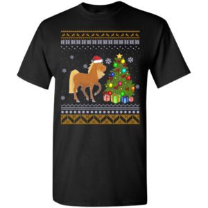 Horse noel hat presents christmas tree ugly sweater style t-shirt
