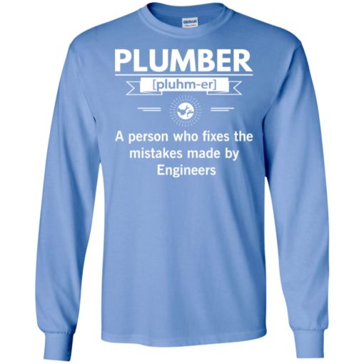 Plumber definition funny christmas job gift for men long sleeve