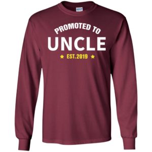 Promoted to uncle est 2019 welcome newborn baby long sleeve