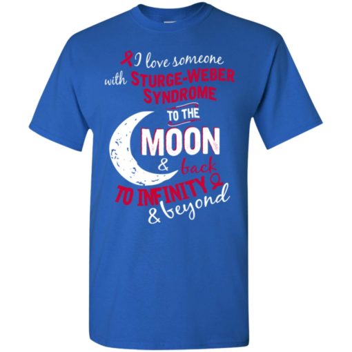 Sturge weber syndrome awareness love to moon and back t-shirt