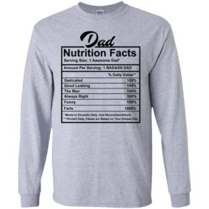 Dad nutritional facts long sleeve