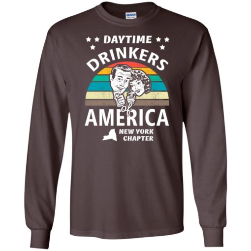 Daytime drinkers of america t-shirt new york chapter alcohol beer wine long sleeve