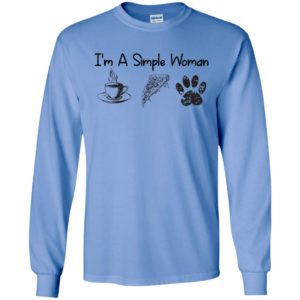I’m a simple woman coffee pizza dogs classic long sleeve