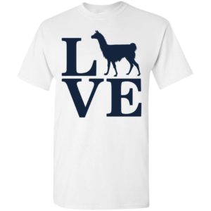 Love llama gift for llama lover alpacas owner t-shirt