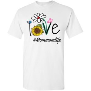 Love mommomlife heart floral gift mommom life mothers day gift t-shirt