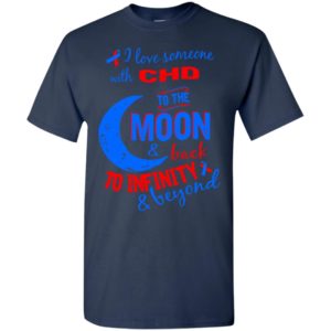 Chd awareness love moon back t-shirt