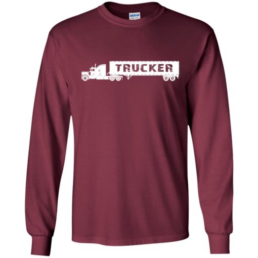 Trucker truck art gift for trucks drivers – truck lover long sleeve
