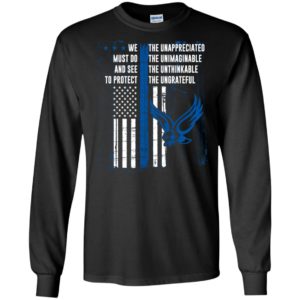 Proud nation we must do and see to protect retro american flag long sleeve