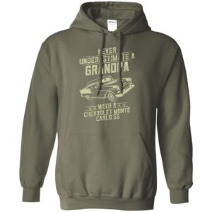 Chevrolet monte carlo ss lover gift – never underestimate a grandpa old man with vintage awesome cars hoodie