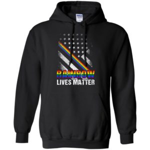 Lives matter rainbow usa flag grunge hoodie