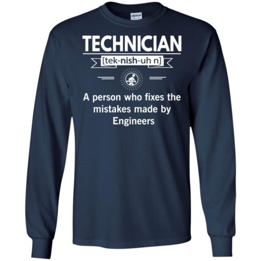 Technician definition funny classic christmas long sleeve