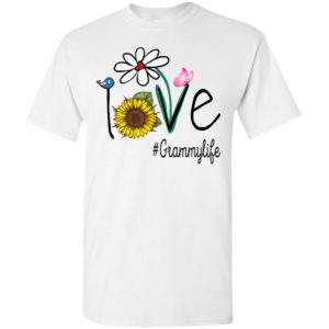 Mom love grammy life #grammylife heart floral gift t-shirt t-shirt