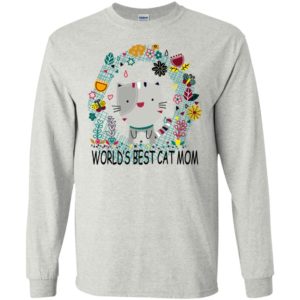 World’s best cat mom flowers and cute gift for love cats long sleeve