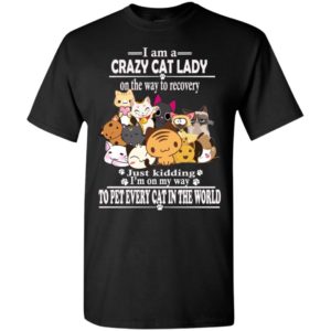 I am a crazy cat lady to pet every cat in the world funny cat lover t-shirt